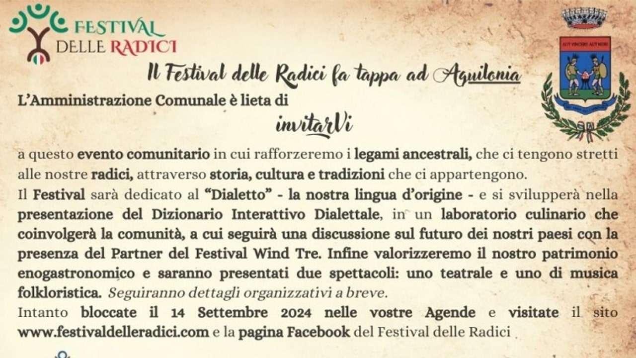 Il Festival delle Radici fa tappa ad Aquilonia
