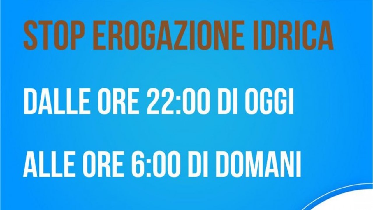 Avellino, stop all’erogazione idrica: ecco le strade interessate