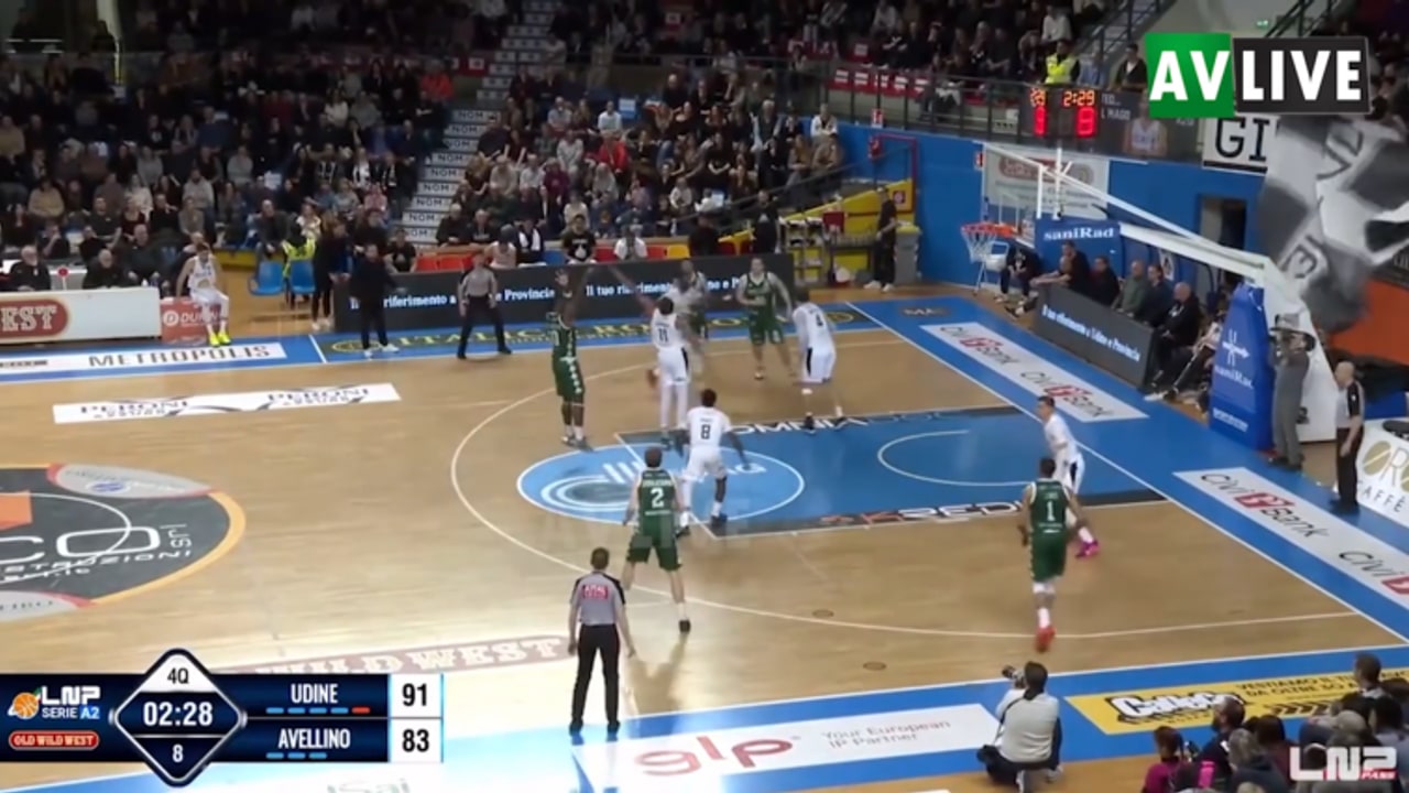 Apu Old Wild West Udine-Avellino Basket 100-91, gli highlights