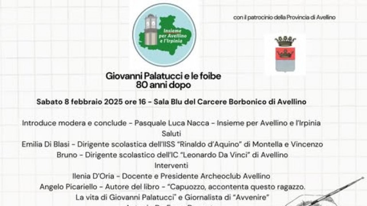 "Giovanni Palatucci e le foibe 80 anni dopo", sabato convegno in ricordo di Gianluca Fatale