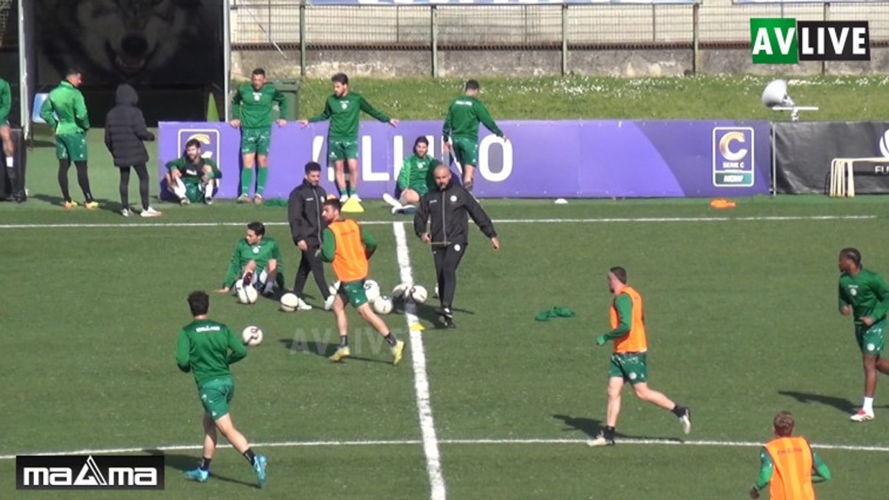 Ripresa dell'allenamento dei lupi in vista della terzultima gara del campionato