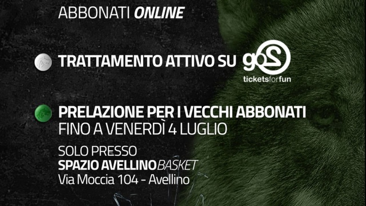 Avellino Basket, per gli abbonamenti scatta la vendita online