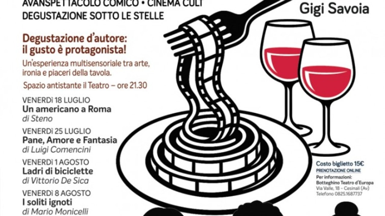 Teatro d'Europa, serata speciale avanspettacolo e "Cinema Cult "Un Americano a Roma"