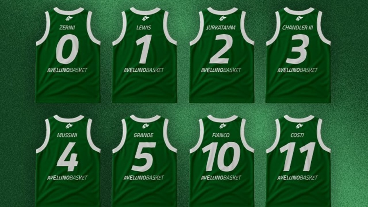 Avellino Basket, svelati i numeri di maglia per la stagione 2025/2026