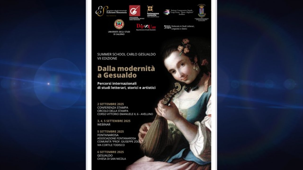 Dal 2 al 6 settembre la VII edizione della Summer School Carlo Gesualdo