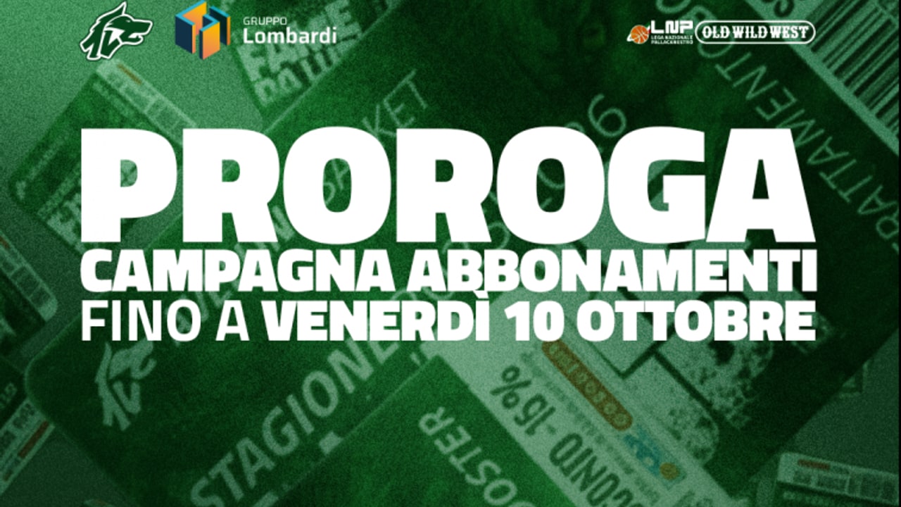 Gruppo Lombardi Avellino Basket, prorogata la campagna abbonamenti