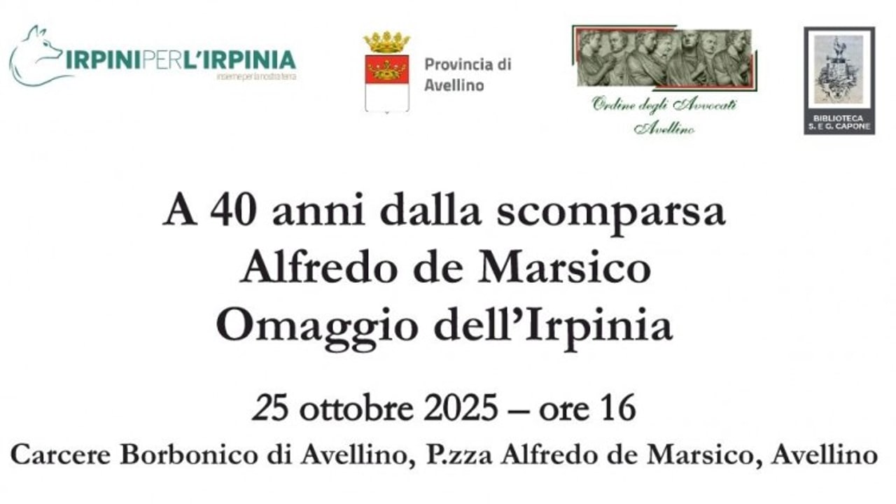 L'Irpinia rende omaggio ad Alfredo De Marsico: sabato il convegno al Carcere Borbonico