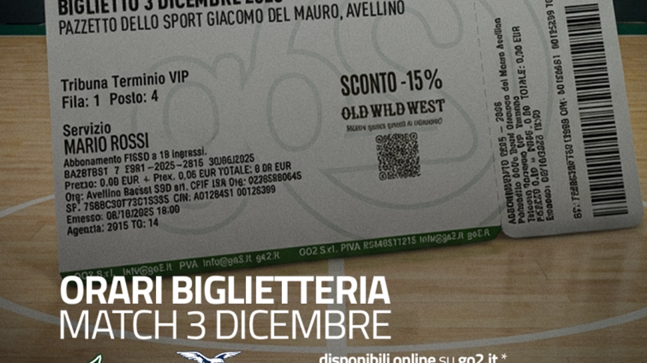 Unicusano Avellino Basket-Fortitudo Bologna, biglietti in vendita