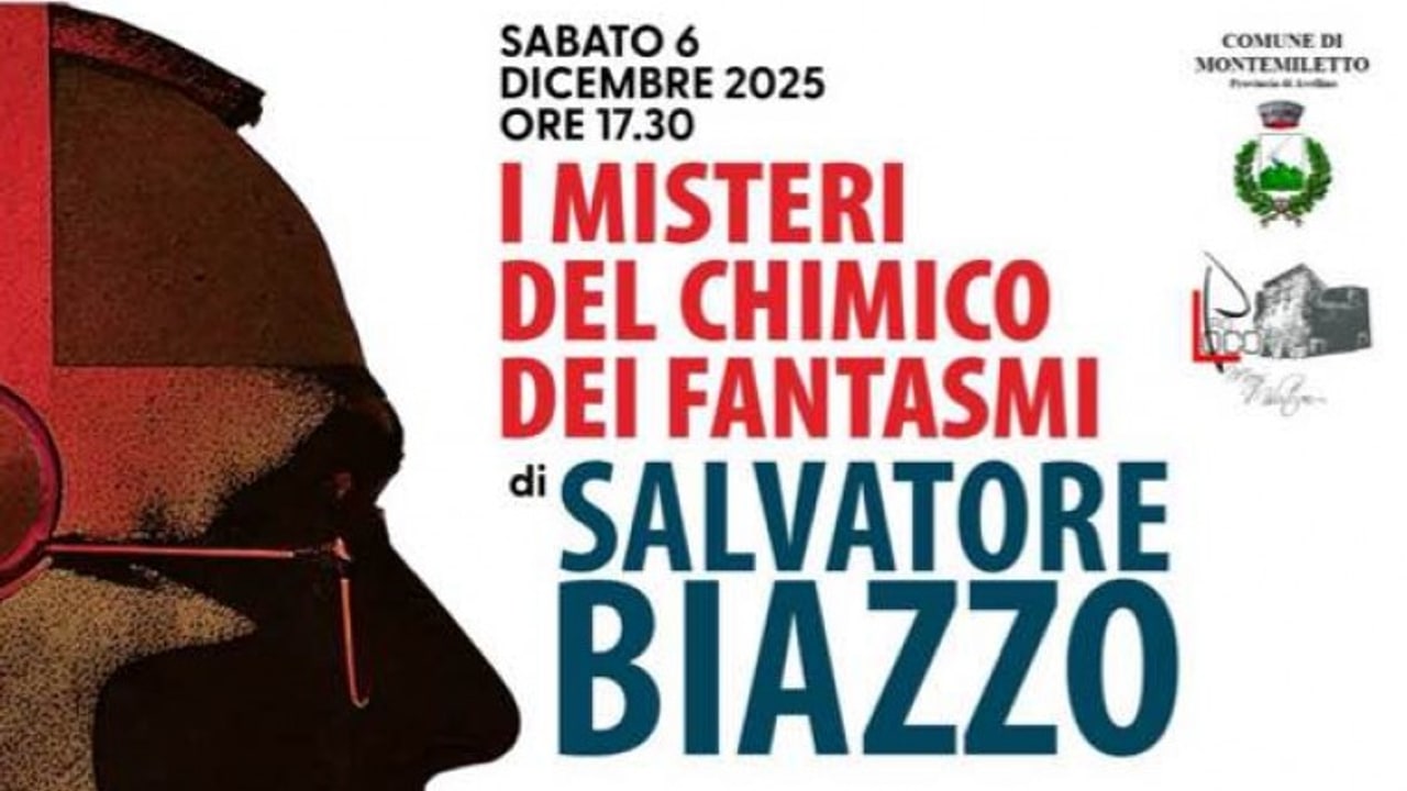 Montemiletto, sabato Salvatore Biazzo presenta il romanzo “I Misteri del Chimico dei Fantasmi”