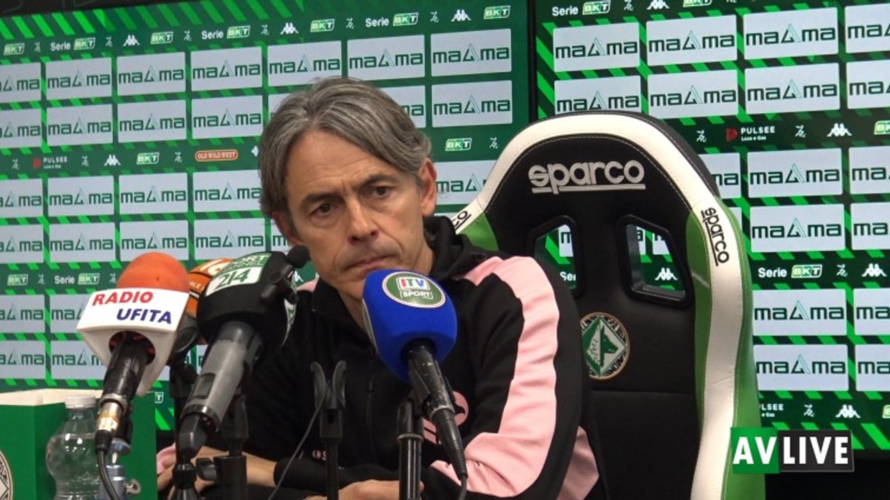 Avellino-Palermo 2-2, Inzaghi: "Avremmo vinto senza l'espulsione di Diakitè"