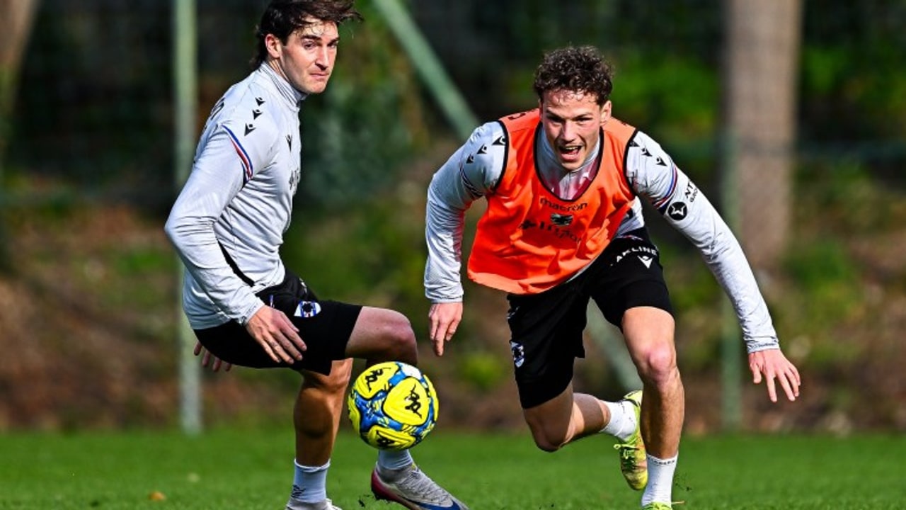 Sampdoria, domani mattina la rifinitura e poi partenza in charter