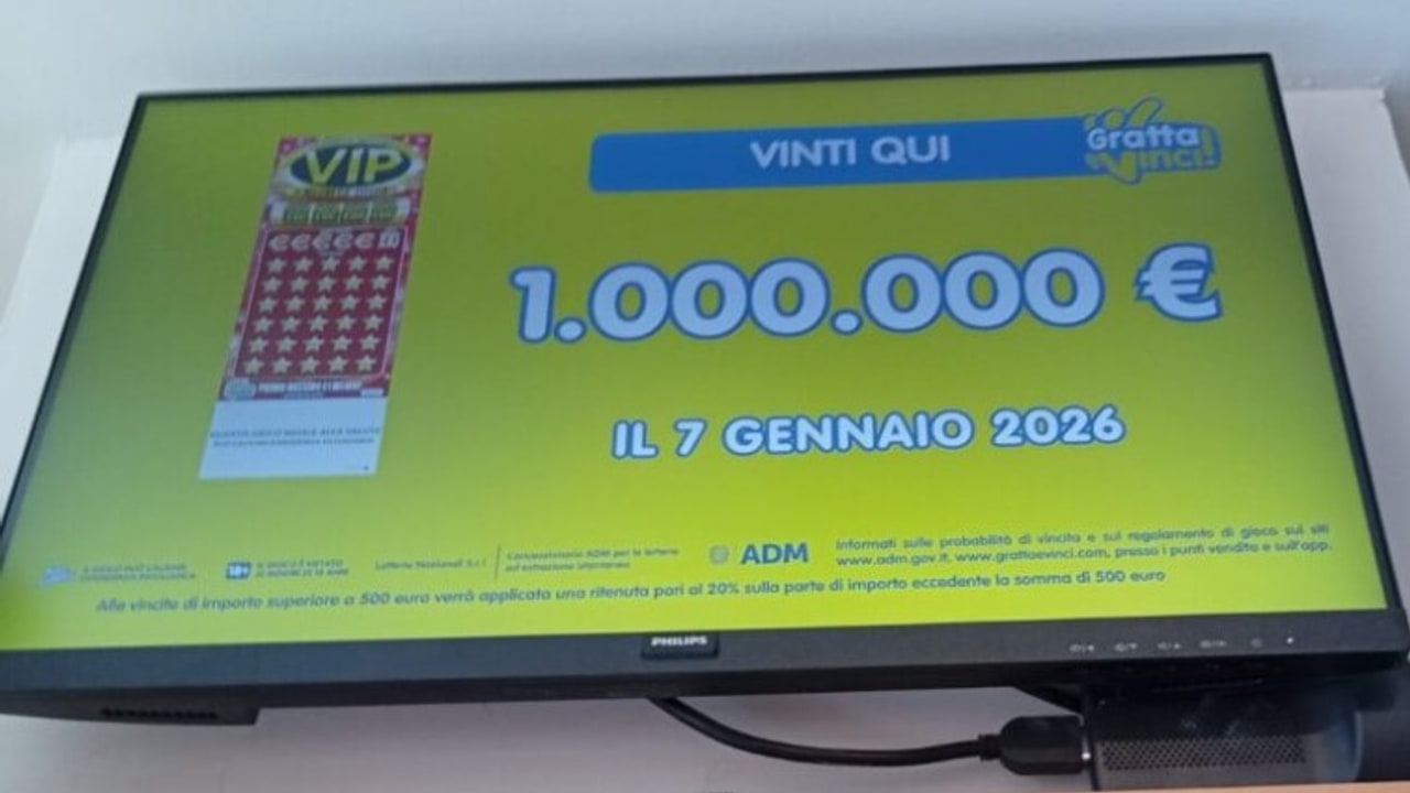 Mercogliano, vince un milione di euro con un Gratta&Vinci da 25