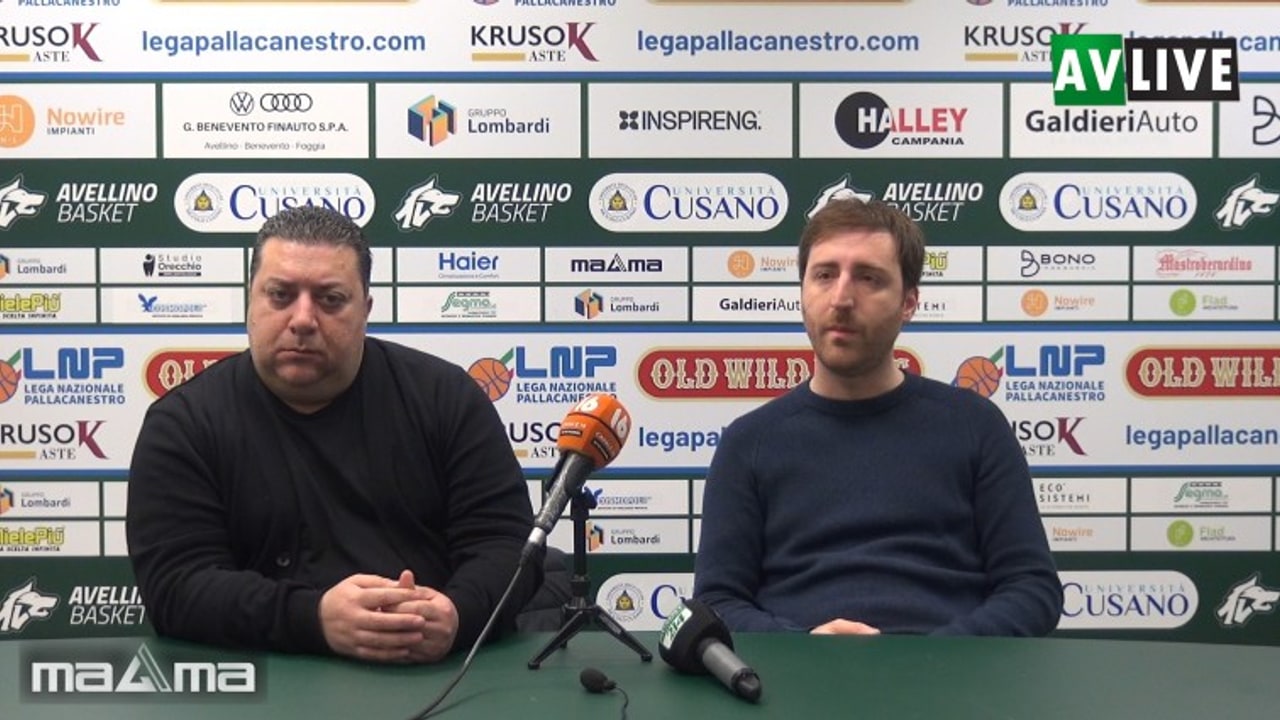 Unicusano Avellino Basket, conferenza stampa del presidente Lombardi e del direttore generale Nevola