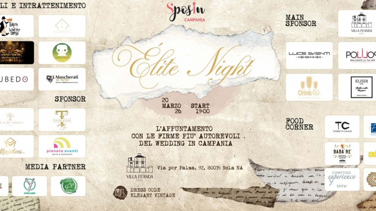 SposIn Campania, venerdì Élite Night a Nola