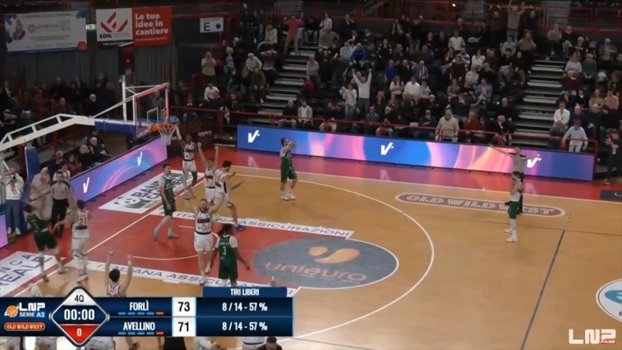 Unieuro Forlì-Unicusano Avellino Basket 73-71, gli highlights