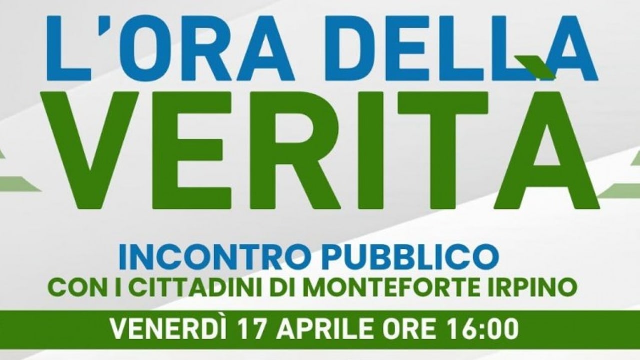 Monteforte Irpino, domani "L'Ora della verità": l'amministrazione Siricio si confronta con i cittadini