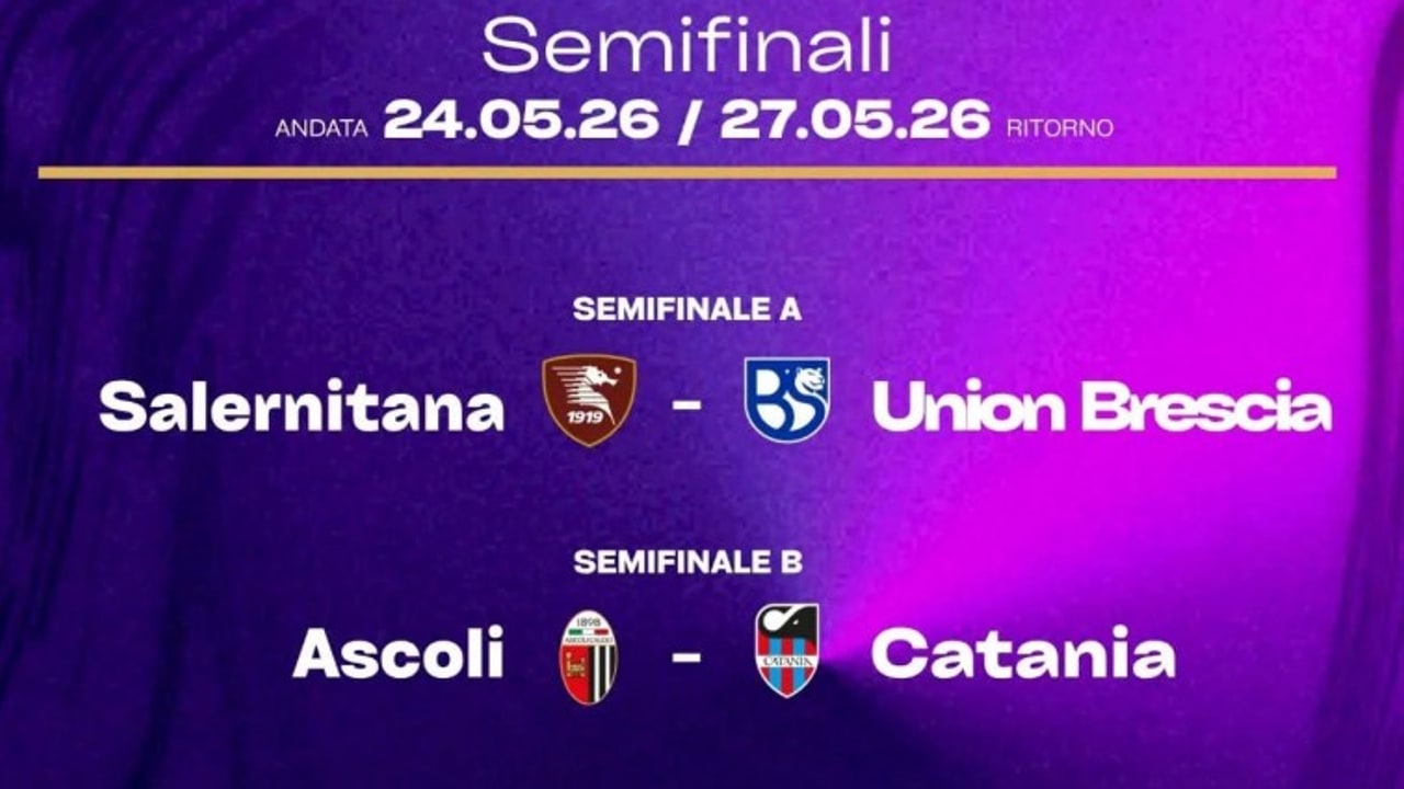 Playoff Serie C, in semifinale Ascoli-Catania e Salernitana-Union Brescia