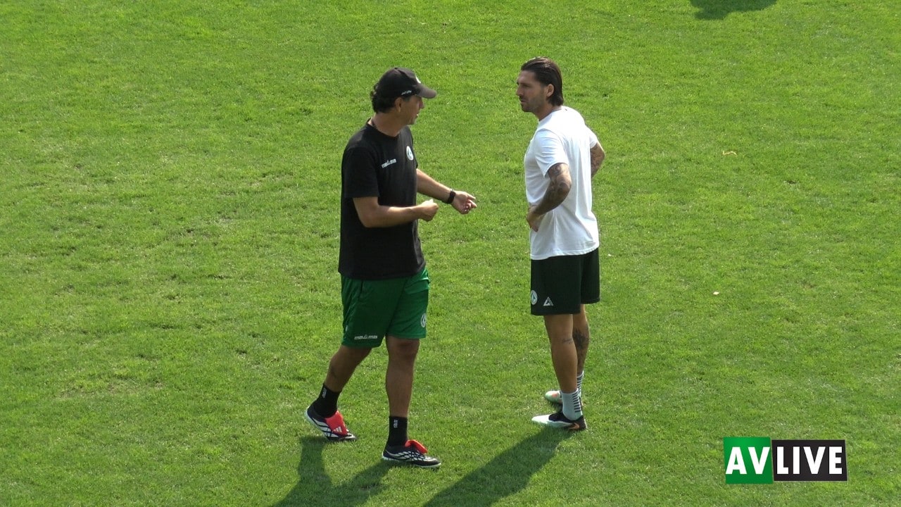 Avellino, Patierno in ritiro a Rivisondoli: il saluto con Nesta