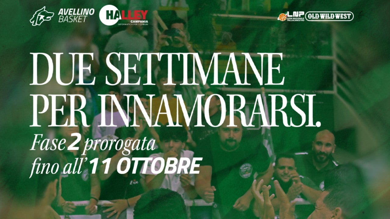 Halley Campania Avellino Basket, prorogata la campagna abbonamenti: c’è tempo fino all’11 ottobre