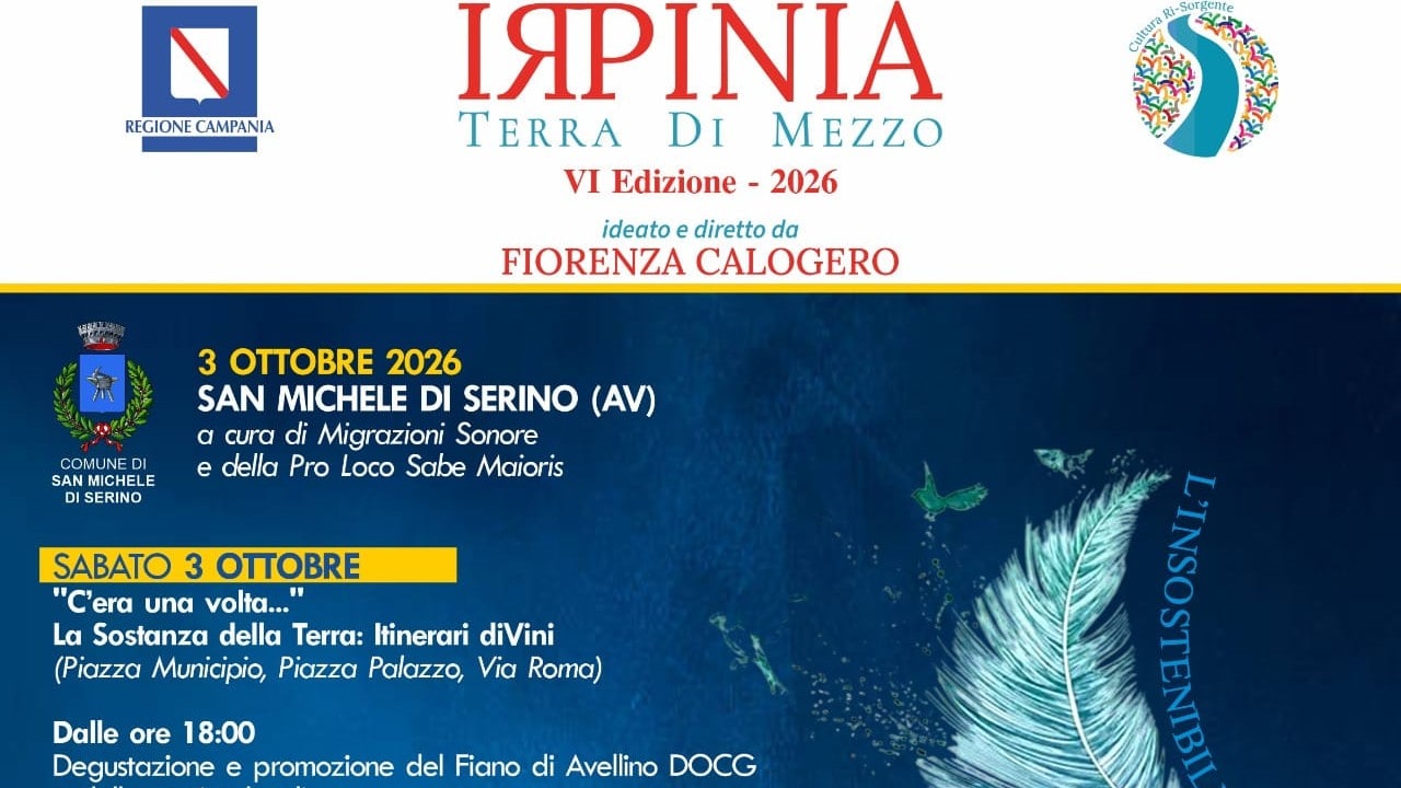 Irpinia Terra di Mezzo: il 3 ottobre "Itinerari diVini" fa tappa a San Michele di Serino