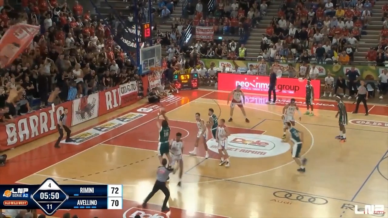 Dole Rimini-Halley Campania Avellino Basket 72-73, gli highlights