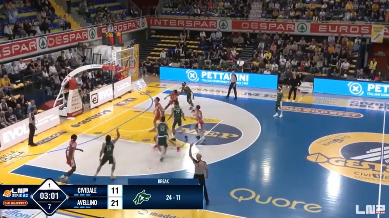 Cividale-Halley Campania Avellino Basket 62-77, gli highlights